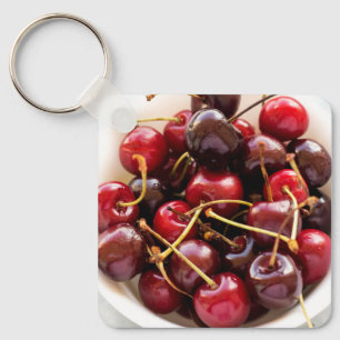 Schale mit Kirschen Schlüsselanhänger