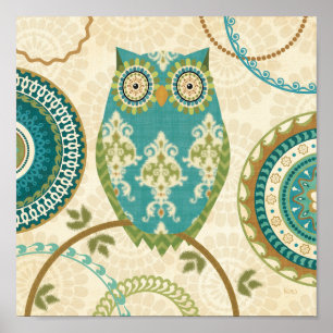 Schale mit kreisförmigen Mustern Poster