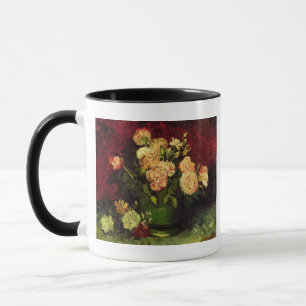 Schale mit Pfingstrosen und Rose, Vincent van Gogh Tasse