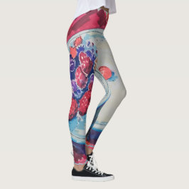 Schale mit roten Früchten Leggings