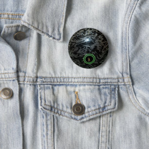 Schale mit schwarzem und grauem Rasen, runde Abzei Button
