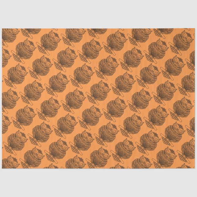 Schale (orange) - Gewebepapier Seidenpapier (Vorderseite)