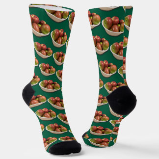 Schale voller Ernteäpfel Socken