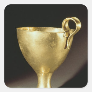 Schale von Wellen-Grab IV, Mycenae Quadratischer Aufkleber