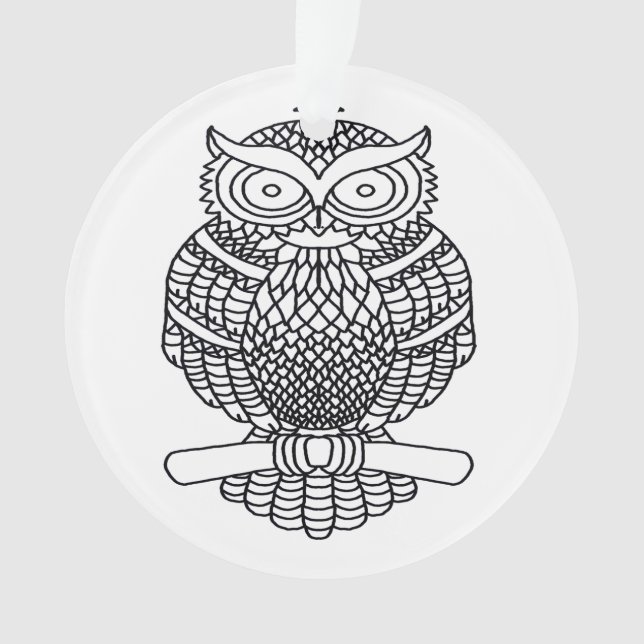 Schale (weiß) - Acrylschmuck Ornament (Vorderseite)