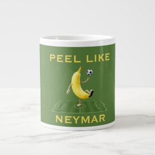 Schäle wie ein Champion Lustiges Banana-Fußball Cu Jumbo-Tasse