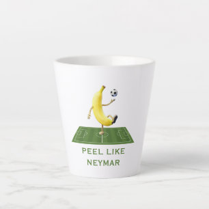 Schäle wie ein Champion Lustiges Banana-Fußball Cu Milchtasse