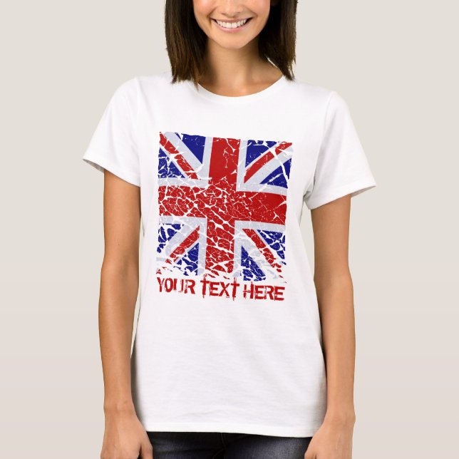 Schalen-Gewerkschafts-Jack-Flagge Großbritanniens T-Shirt (Vorderseite)