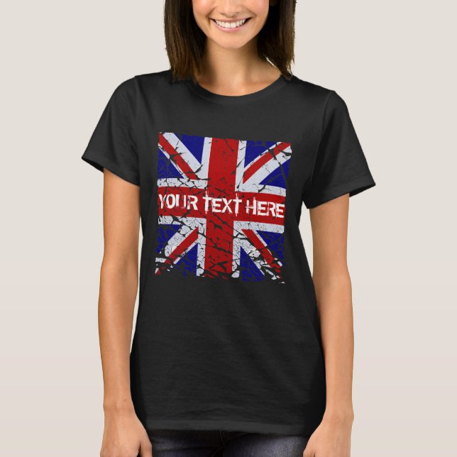 Schalen-Gewerkschafts-Jack-Flagge Großbritanniens T-Shirt (Vorderseite)