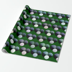 Schalen mit grünem und schwarzem Rasen, Geschenkpapier
