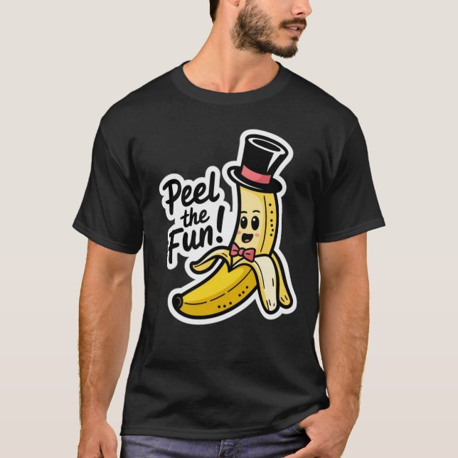 Schälen Sie das lustige Bananendesign T-Shirt (Vorderseite)