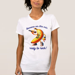 Schälen Sie die Beat Banana mit Mikrofon. T-Shirt