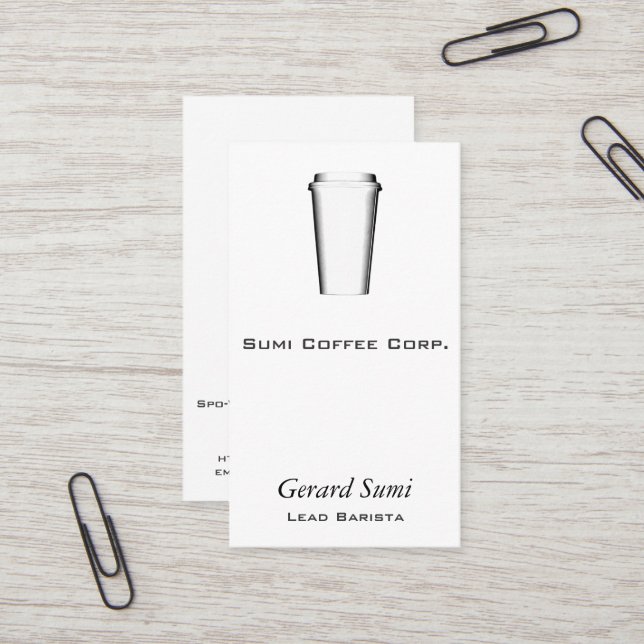 Schalen zum zu gehen visitenkarte (Vorderseite/Rückseite Beispiel)