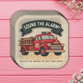 Schall den Alarm! Vintage Trucksäulendusche Pappteller