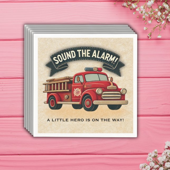 Schall den Alarm! Vintage Trucksäulendusche Serviette (Von Creator hochgeladen)