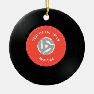 Schallplatte Single 45rpm Design Keramik-Ornament Keramik Ornament