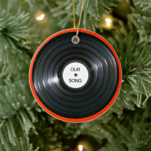 Schallplatte (Vinyl) Keramik Ornament