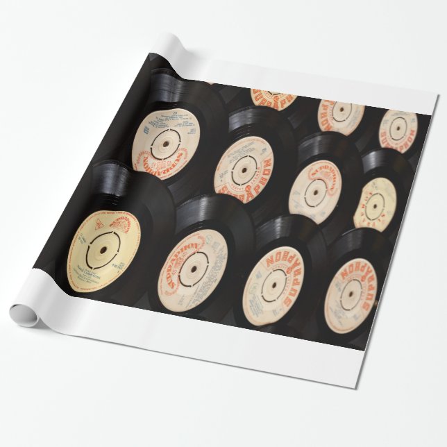 Schallplatten Hintergrund Geschenkpapier (Ungerollt)