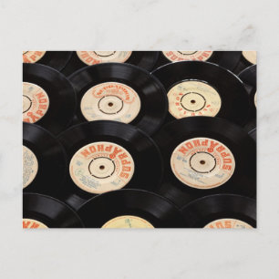 Schallplatten Hintergrund Postkarte