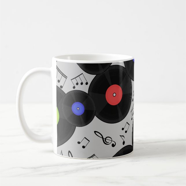 Schallplatten: Notenmuster Kaffeetasse (Links)