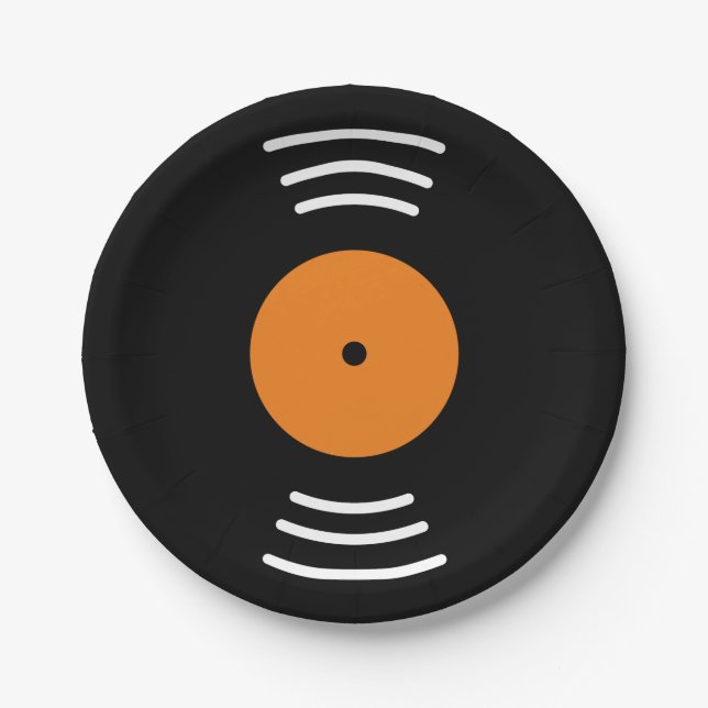 Schallplatten-Papierteller für Party Pappteller (Vorderseite)