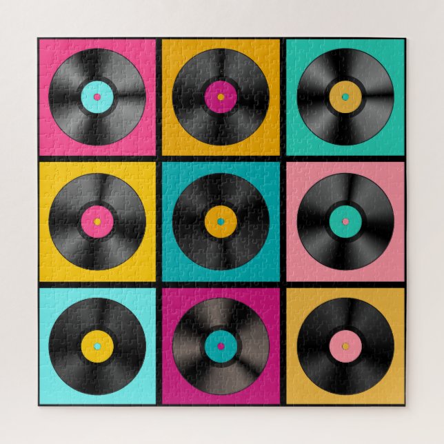 Schallplatten Retro Hintergrund (Vertikal)