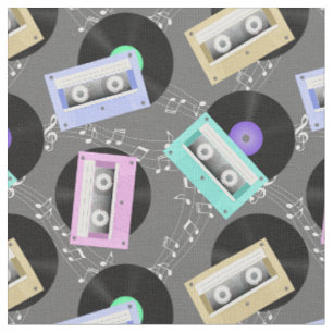 Schallplatten und Kassetten Stoff