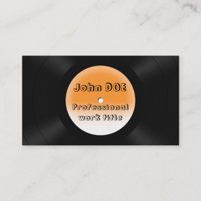 Schallplatten Visitenkarte (Vorderseite)