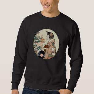 Schallplattenspieler Retro Katzenbesitzer Schallpl Sweatshirt