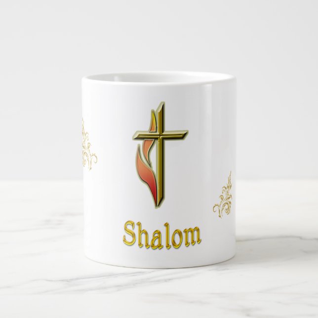 Schalom Jumbo-Tasse (Vorderseite)