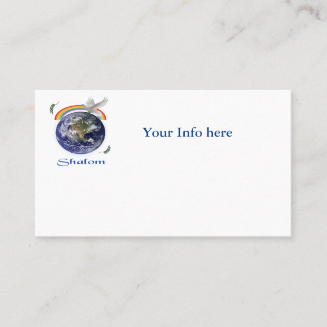 Schalom Visitenkarte (Vorderseite)