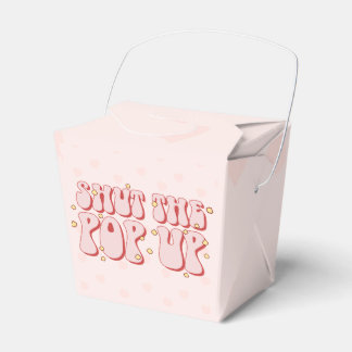 Schalten Sie das Feld Pop Up Gevor aus. Geschenkschachtel