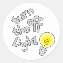 Schalten Sie den Aufkleber für die Glühlampe aus