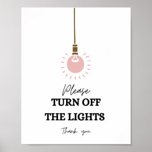 Schalten Sie die Lichter aus Poster