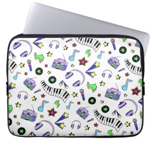 Schalten Sie die Musik hoch Laptopschutzhülle