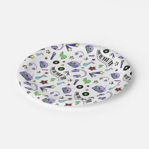 Schalten Sie die Musik hoch Pappteller