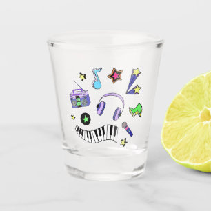 Schalten Sie die Musik hoch Schnapsglas