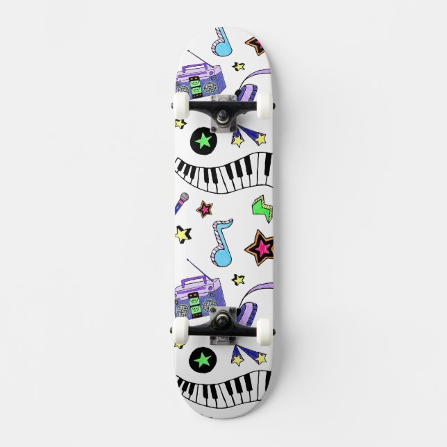 Schalten Sie die Musik hoch Skateboard (Vorderseite)