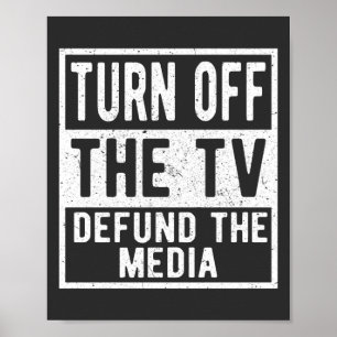 Schaltet den Fernseher aus, streicht die Mittel fü Poster
