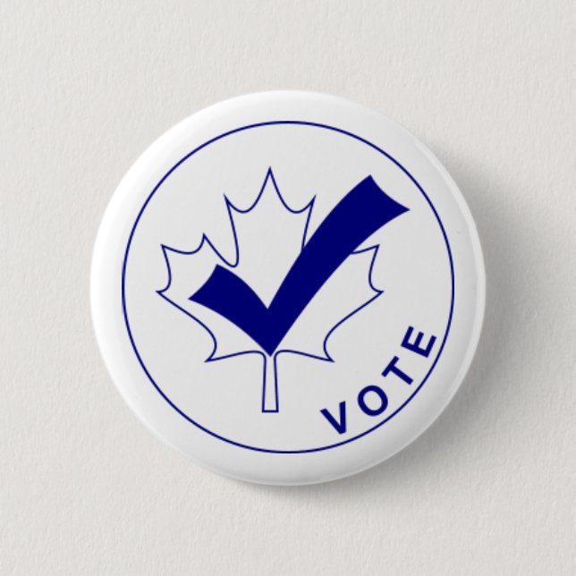 Schaltfläche ABSTIMMUNG Kanada - Blau Button (Vorderseite)