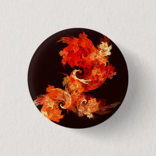 Schaltfläche "Abstrakte Art" von Feuervögeln tanze Button