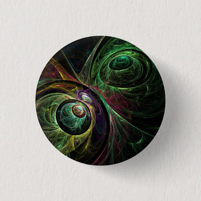 Schaltfläche Abstrakte Augen (rund) Button (Vorderseite)
