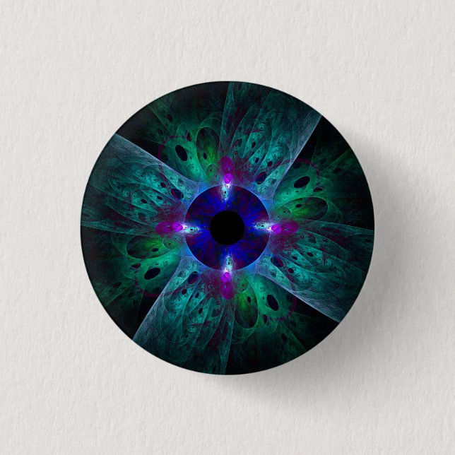 Schaltfläche "Abstrakte Augen" (rund) Button (Vorderseite)