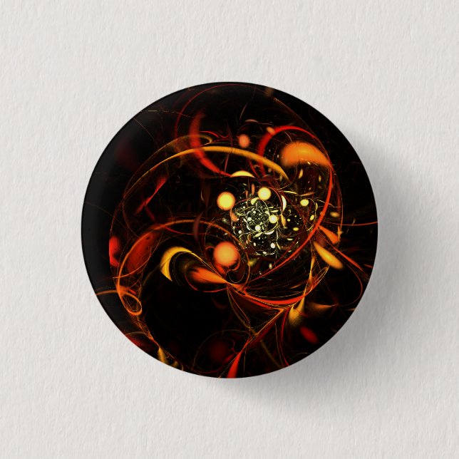 Schaltfläche Abstrakte Herzschläge (rund) Button (Vorderseite)