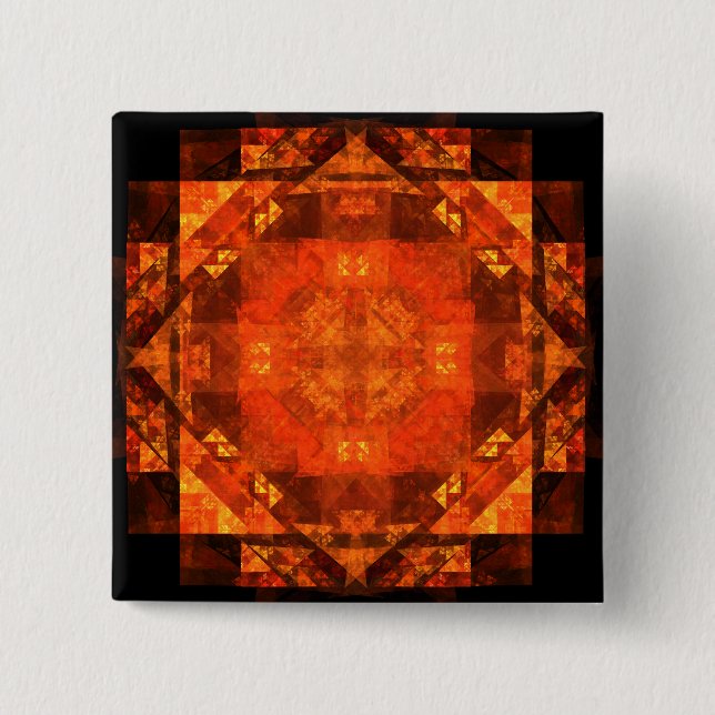 Schaltfläche "Abstrakte Kunst segnen" (Quadrat) Button (Vorderseite)