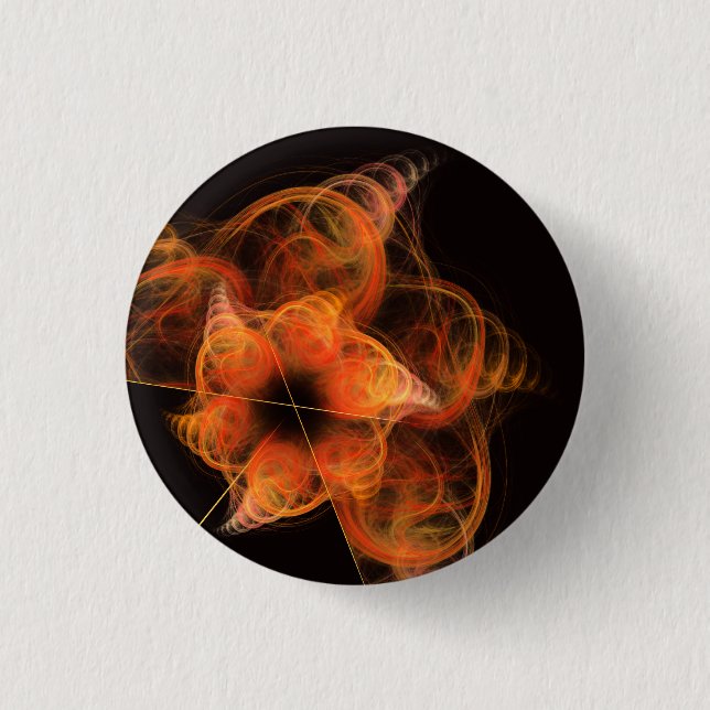 Schaltfläche "Abstrakte leuchtende Kunst" (rund) Button (Vorderseite)