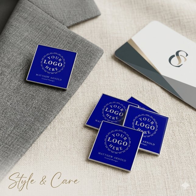 Schaltfläche "Abzeichen für den Firmennamen indivi Button (Customizable Corporate Logo Name Badge Button)
