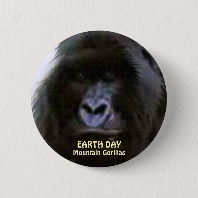 Schaltfläche "African Mountain Gorilla EARTH Day" Button (Vorderseite)