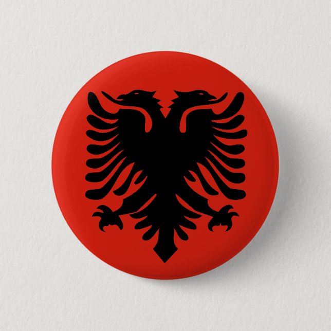 Schaltfläche Albanienflagge Button (Vorderseite)