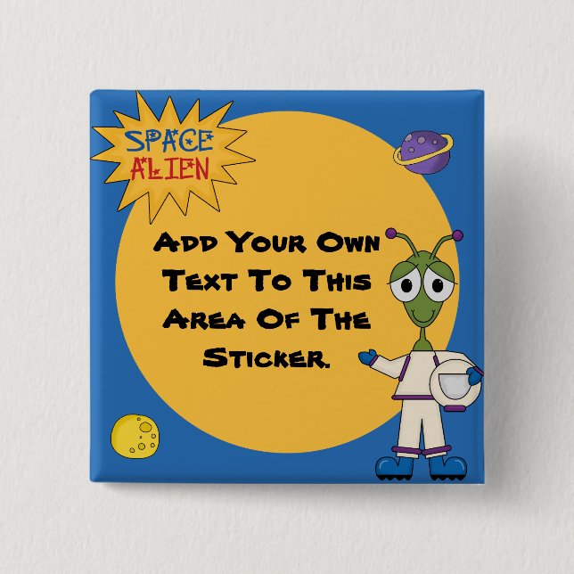 Schaltfläche "Alien des benutzerdefinierten Bereic Button (Vorderseite)